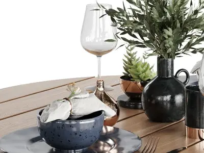 Outdoor Dining Set 3D model