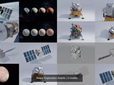 Space Exploration Assets 3D Model Pack