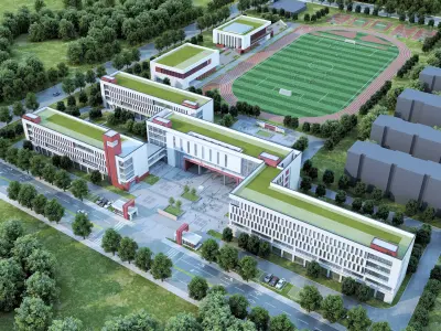 School Building08 3D model