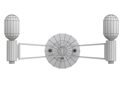 Tropfen-1523-2W two light wall sconce 3D model