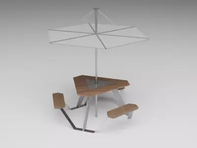 Street bench 3D model