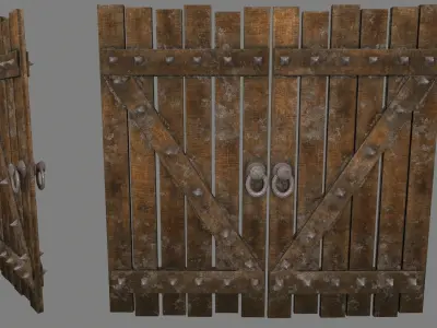 Medieval Door  Low-poly 3D model