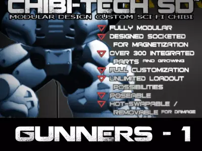 CHI TECH SD  GUNNERS 1 COLLECTION 3D Model Pack