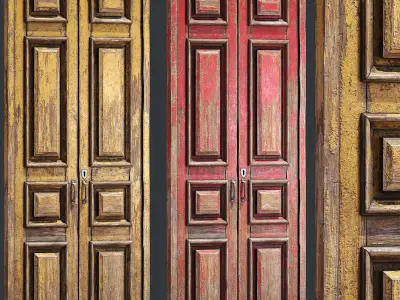 Old Door 01 3D model