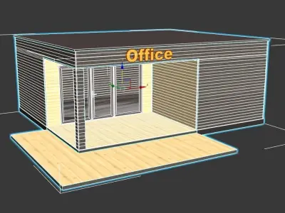 Modular office 3D model