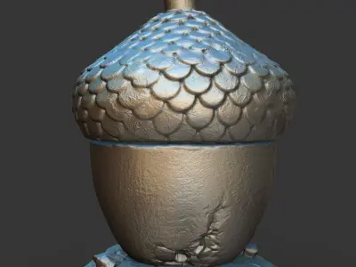 acorn cute forest house squirrels 3D print model