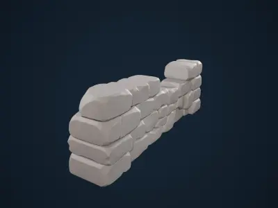 Stylized brick 3D model