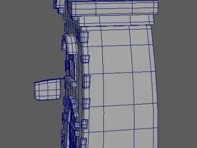 Cartoon Town House Building 3D Model Low-poly 3D model buy
