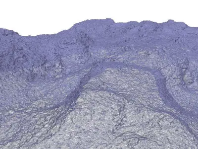 Winter snow mound 3D scan Low-poly 3D model