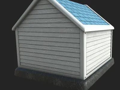 Dog House Low-poly 3D model