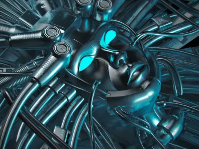 Cyber God 3D model