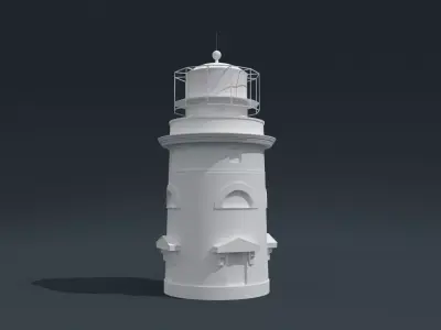 Feodosia Ilyinsky lighthouse in the Crimea 3D model