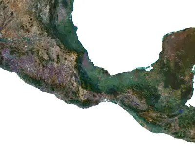 North America Terrain 3D Map 3D model
