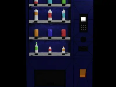 Low Poly Vending Machine Low-poly 3D model