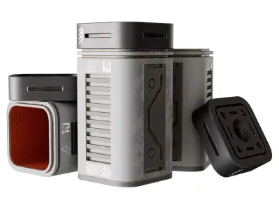 Sci-Fi Crate 1 Low-poly 3D model