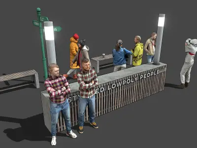 Stylized Lowpoly People Casual Pack Volume 10 Low-poly 3D model