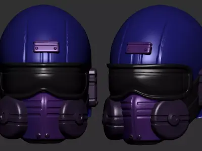 helmet high poly sculpt 3d printable ver 7 3D model 3D model 68