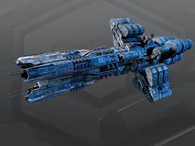 SF Dreadnought 2E Low-poly 3D model
