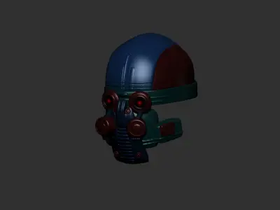 helmet high poly sculpt 3d printable ver 7 3D model 3D model 157