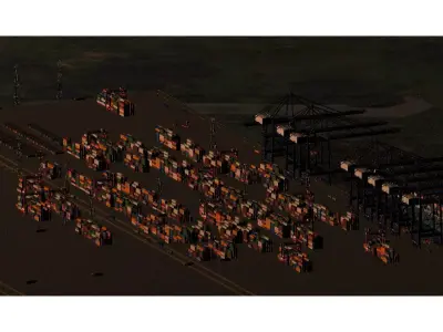 container port 3D model