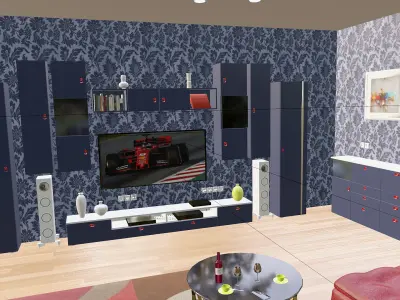 Living room The Together Low-poly 3D model
