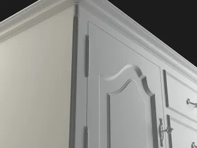 Antique-Style Sideboard 3D model