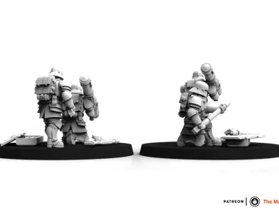 Feudal Guard Missile Launcher Team 3D print model