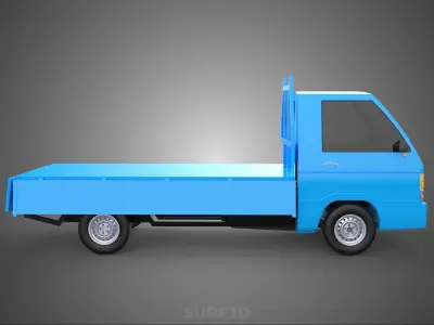 3 WAY WIDE DECK DROP SIDE LOAD BED BODY GATE DOOR PICKUP TRUCK 3D model