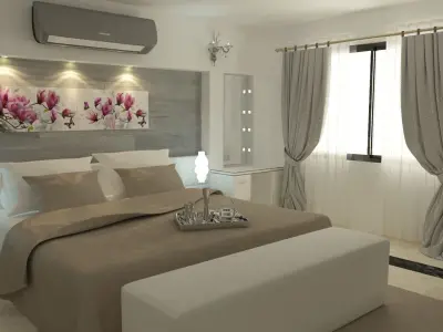 BedRoom Interior 3D model 61