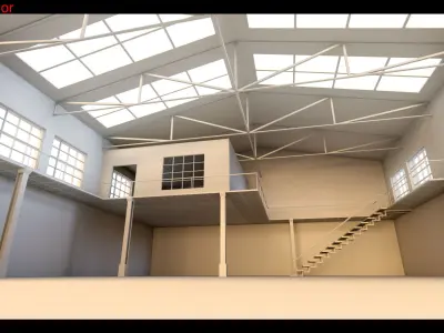 6 Industrial Sheds- High detail 3d models 3D model