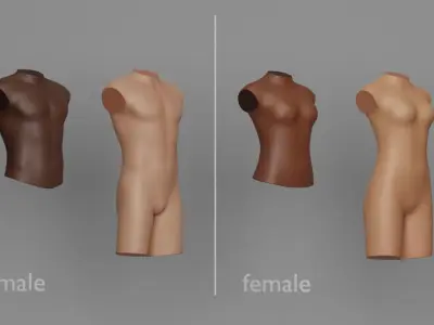 Tattoo Artist Torso Pack 3D model