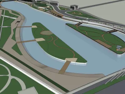 Sketchup Plaza siteplan 206 3D model