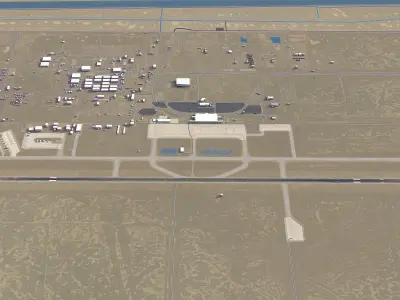 Basra Airport Low-poly 3D model