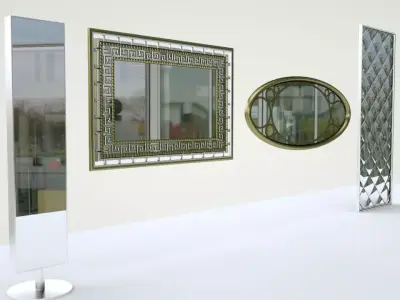 Wall miror 3D model pack 3D model