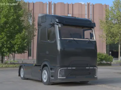  Electric Semi Truck Cab 2024 Black 