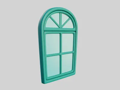 Cartoon Window 9b 3D model