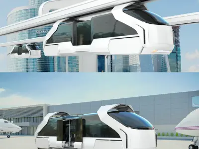  Hybrid Sci-Fi Train-Bus Concept 