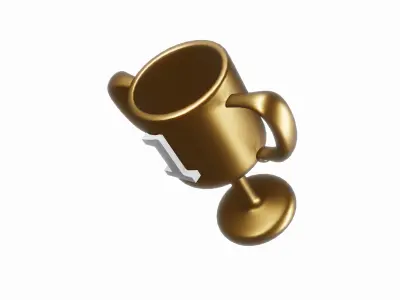 Gold cup of the winner 3D model