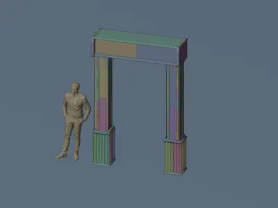 Door Frame Low-poly 3D model