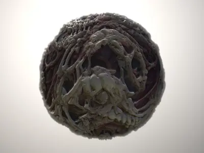 Material Skin Monster 60 Seamless PBR Texture Texture