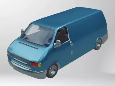 Van Vehicle Low-poly 3D model