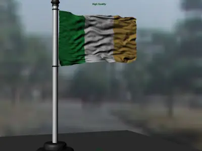 Ireland flag 3D model