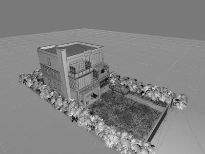 Luxury Modern Maisonette Low-poly 3D model