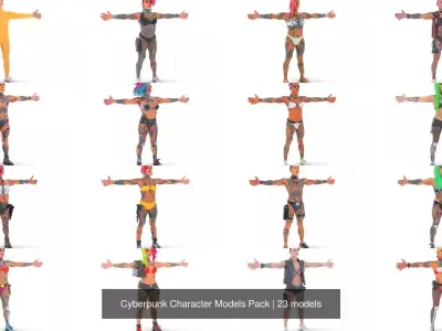 Cyberpunk Character Models Pack
