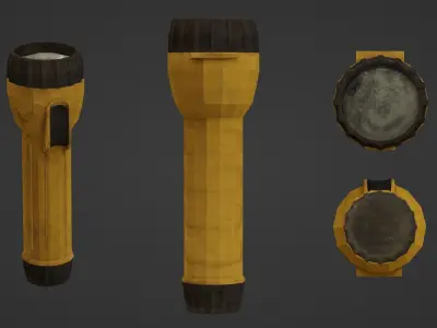 Old Rayovac Industrial Flashlight Low-poly 3D model