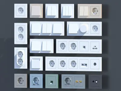 Sockets and switches  3D model