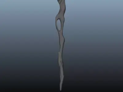 Trident Poseidon  Low-poly 3D model