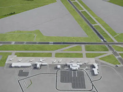 Rochester - Airport - RST Low-poly 3D model