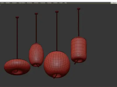 GLASS VARIETY Low-poly 3D model