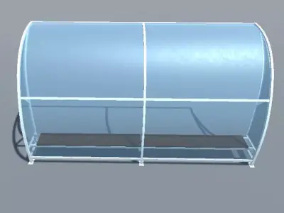 Football Banch Low-poly 3D model